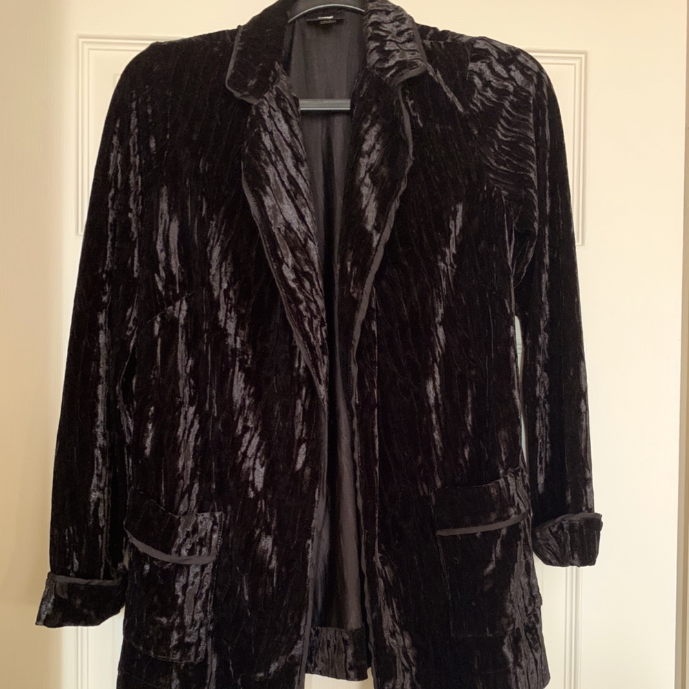 Crushed velvet belted cardigan